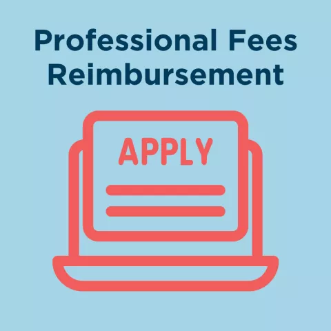Simple image with text reading Professional Fees Reimbursement