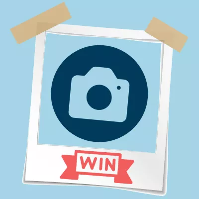 An image of a smartphone camera icon reading "WIN"
