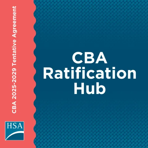 A square graphic that says "CBA Ratification Hub".