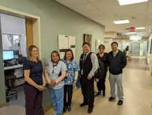 Kane and members at Sechelt Hospital