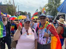 Kane and member at Vancouver Pride Parade