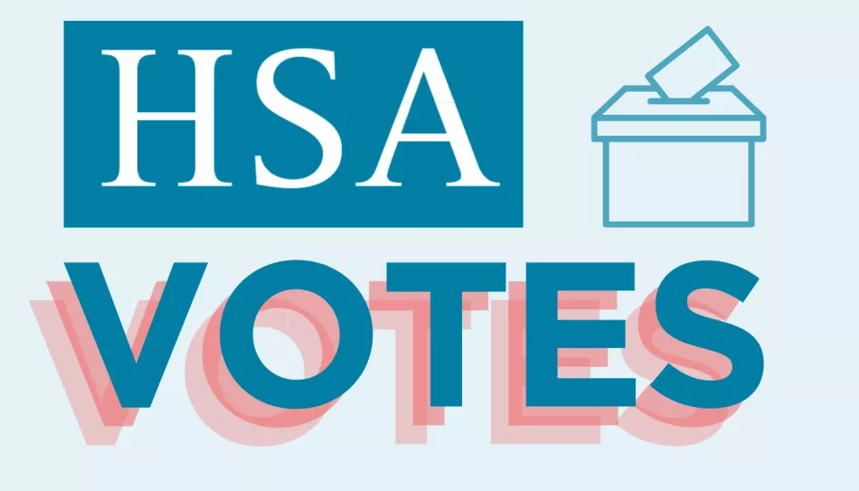 Logo reading "HSA Votes"