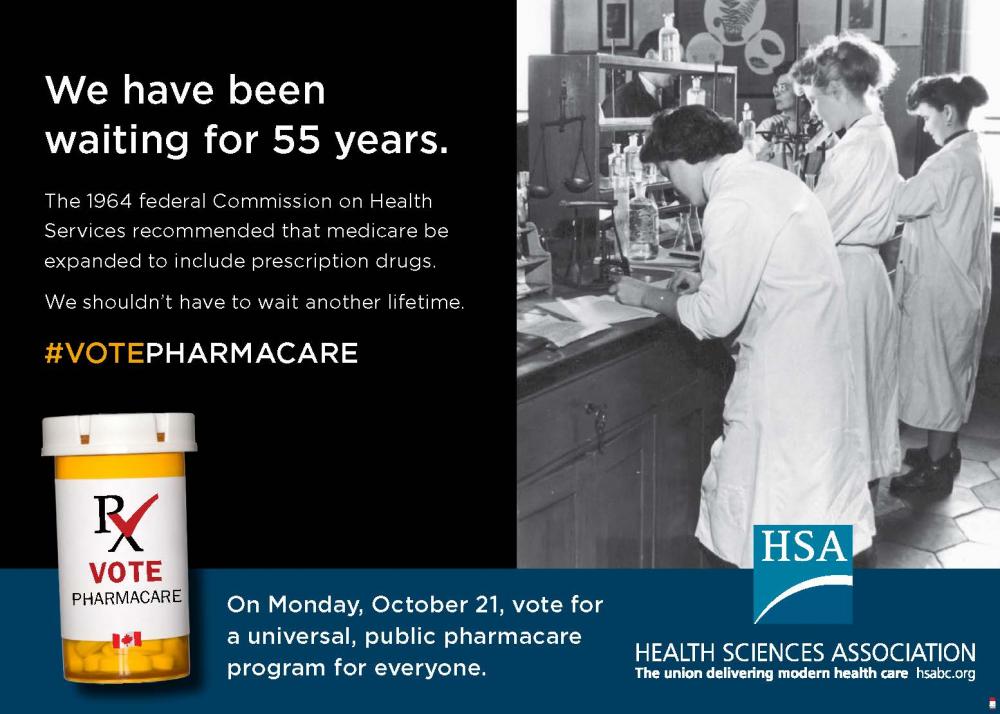 This Federal Election Let S Vote For A Universal Pharmacare Program Health Sciences Association